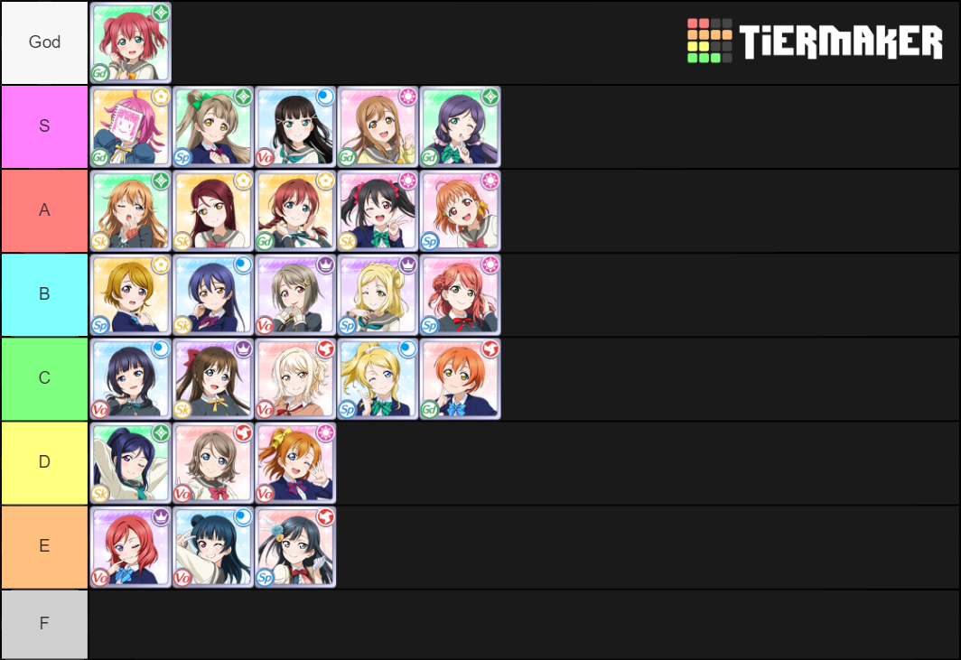 love live Tier List Rankings) TierMaker