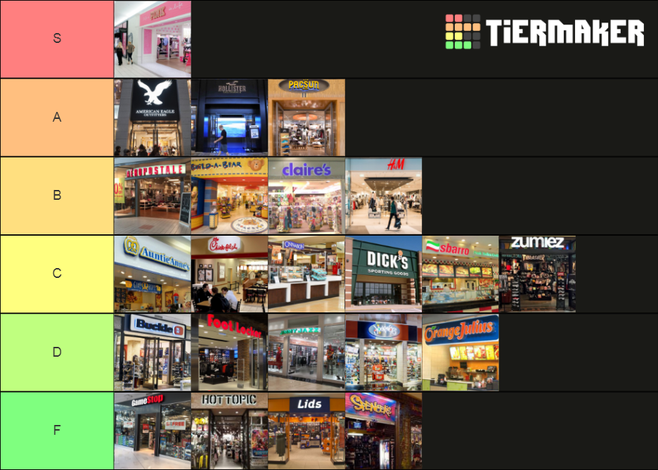Mall Stores Tier List Community Rankings TierMaker mall-stores-tier-list-community-rankings-tiermaker
