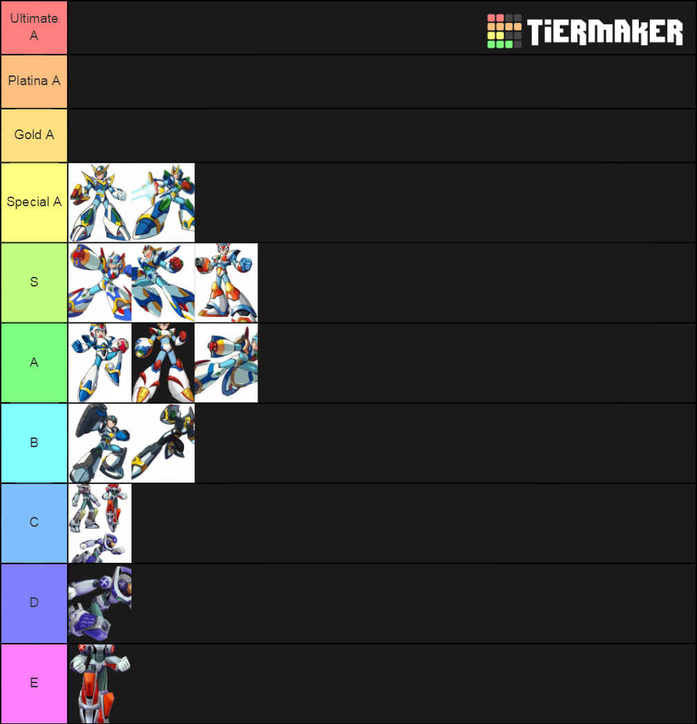 Mega Man X and his cool toys Tier List (Community Rankings) - TierMaker