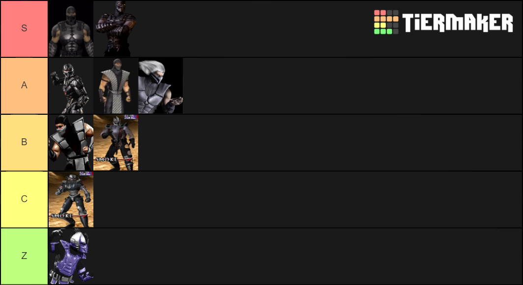 MK Smoke skins Tier List (Community Rankings) - TierMaker