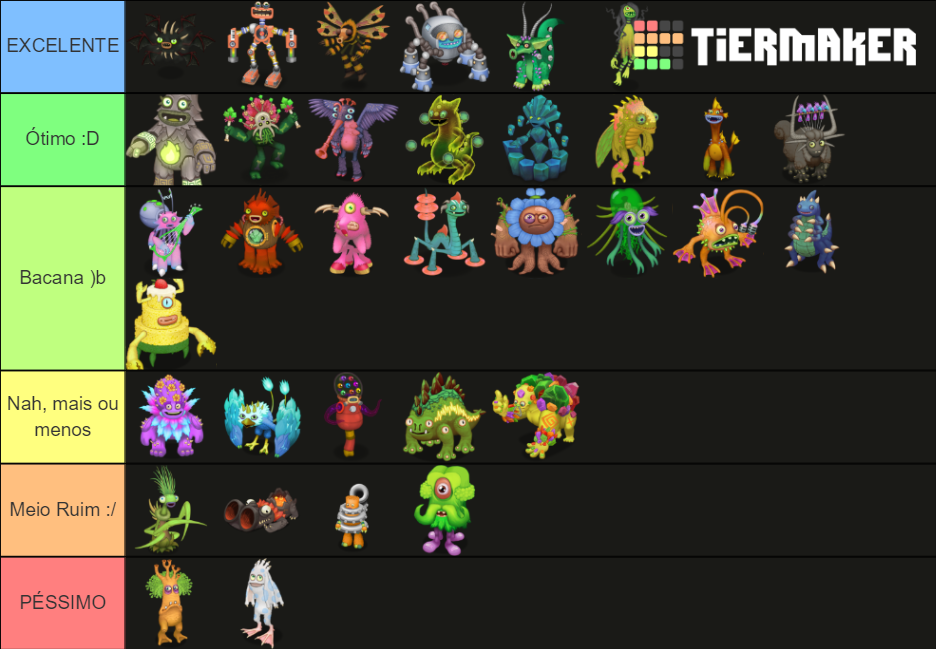 My Singing Monsters / Fire Rares and Rare ethereals Tier List ...