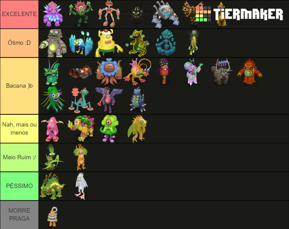 My Singing Monsters / Fire Rares and Rare ethereals Tier List ...