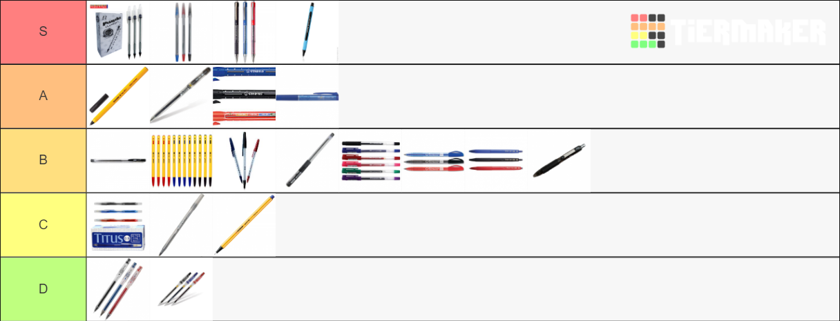 Pen Brands Tier List (Community Rankings) - TierMaker