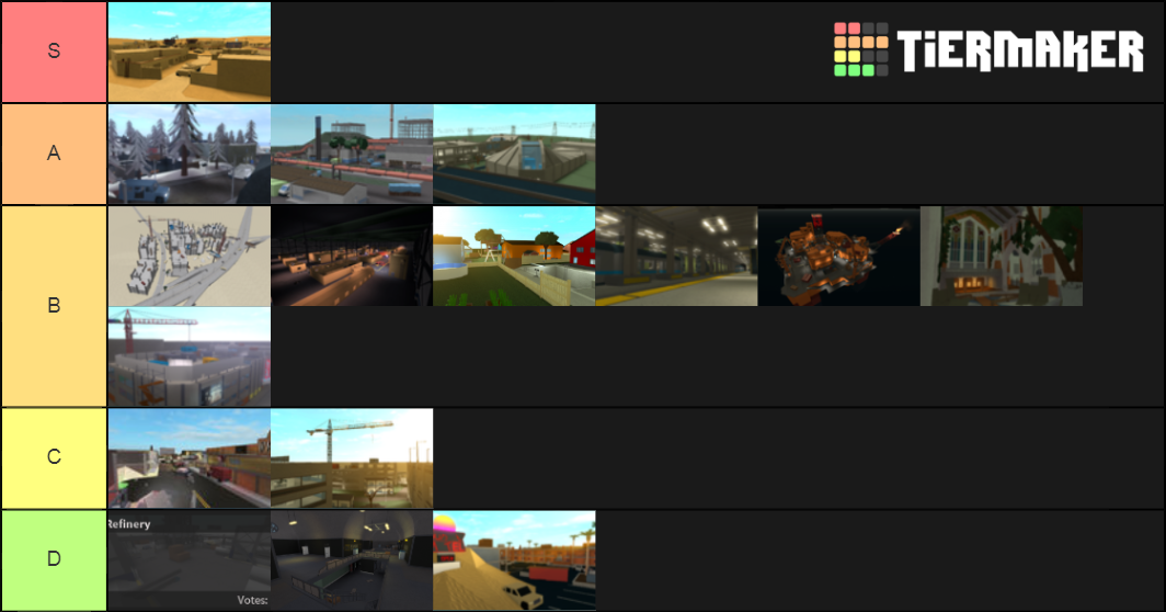 Phantom Forces Maps 2019 Tier List (Community Rankings) - TierMaker