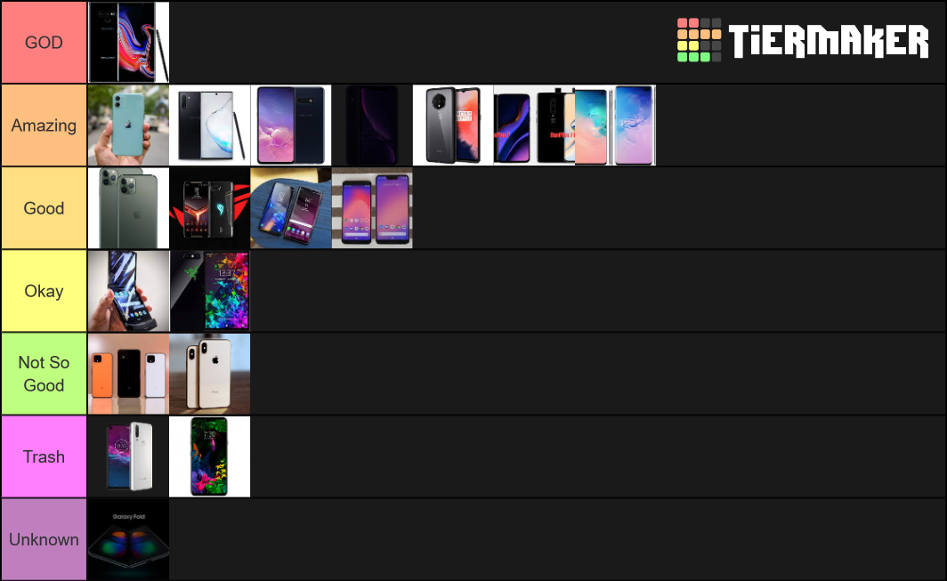 Phone Tier List Rankings) TierMaker