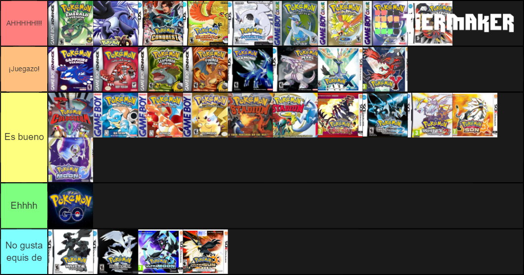 Pokemon Games Dai Xd Tier List Community Rankings Tiermaker