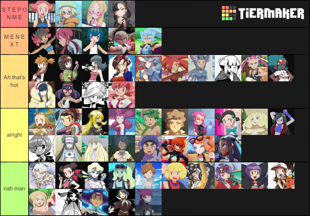 Pokemon Girls Tier List Community Rankings Tiermaker