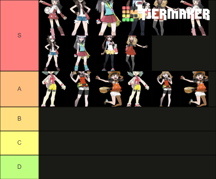 Pokemon Trainer Girls Tier List Community Rankings TierMaker