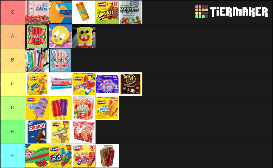 Popsicle Tier List Rankings) TierMaker