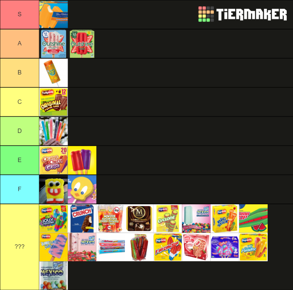 Popsicle Tier List Rankings) TierMaker