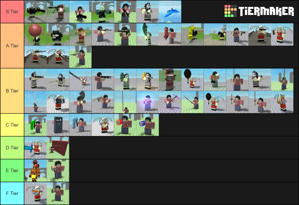 Project-Skrimish Weapons . Tier List (Community Rankings) - TierMaker