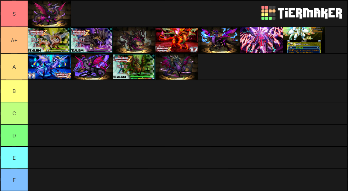 Puzzle & Dragons Z Skydragons Tier List Rankings) TierMaker