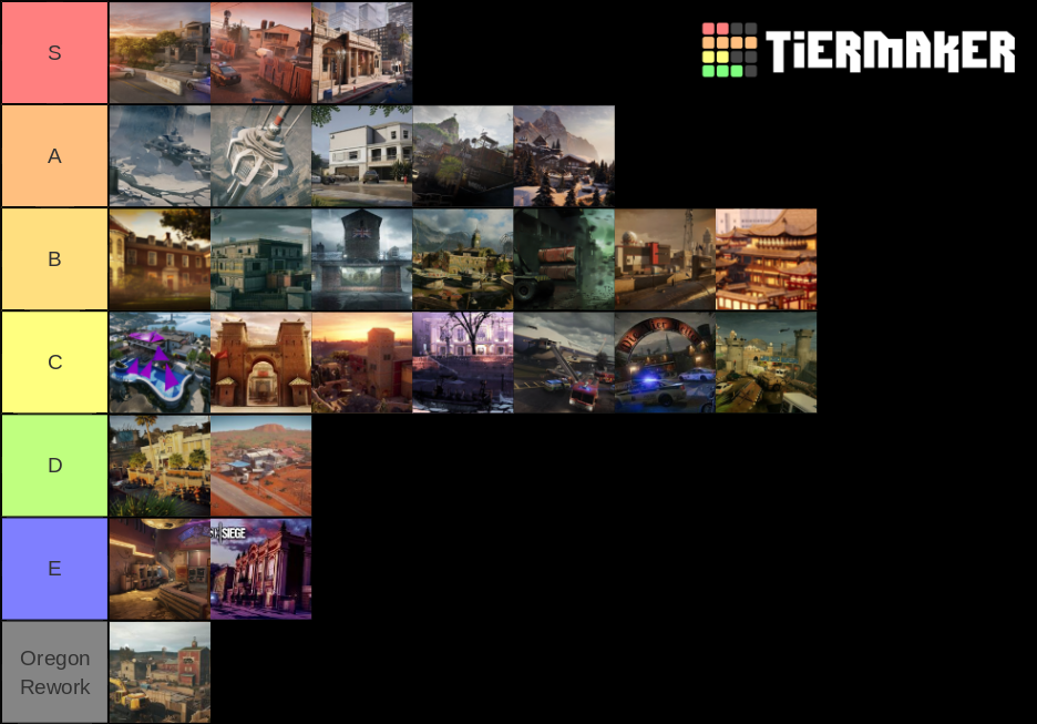 R6S All Maps Tier List Rankings) TierMaker