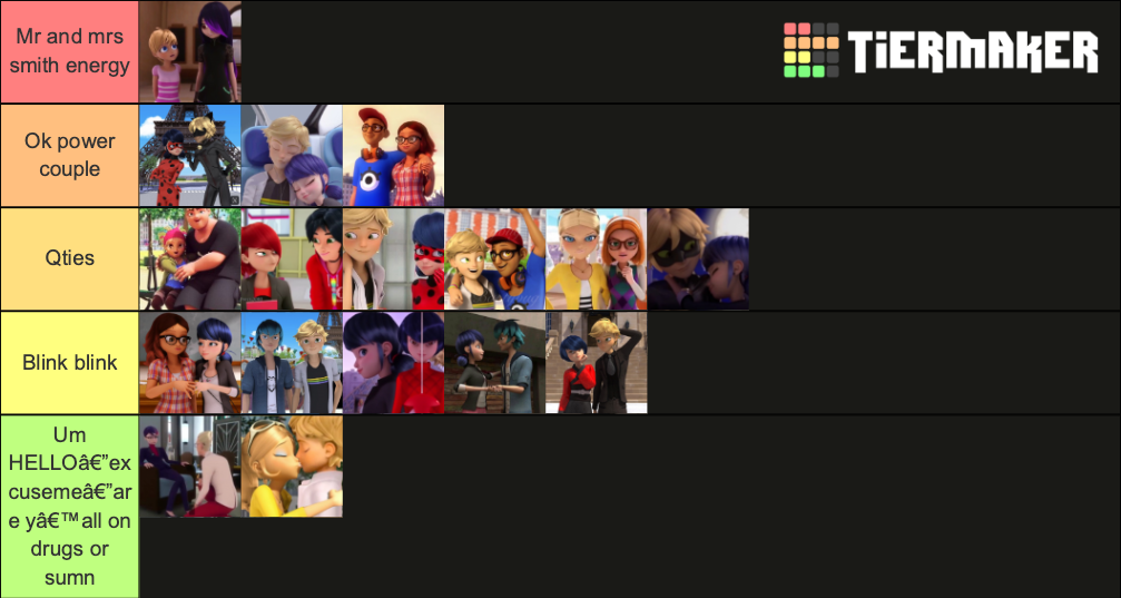 Ranking miraculous ships Tier List Rankings) TierMaker