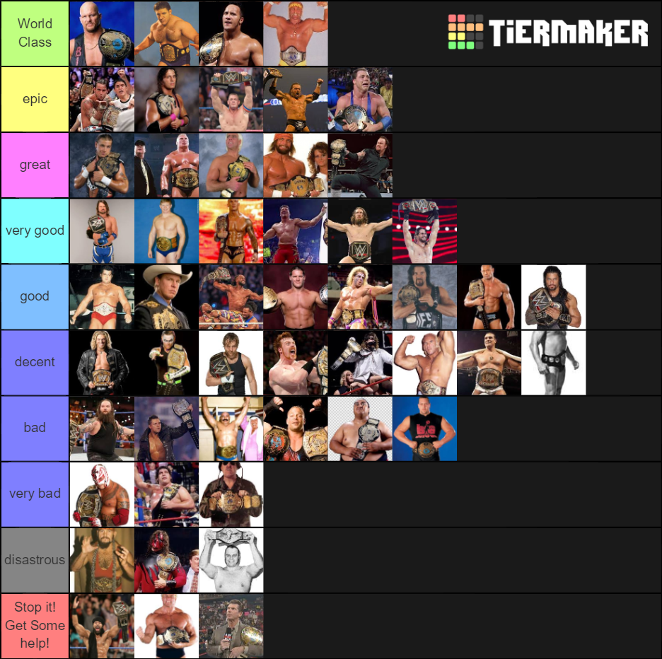 Rate the WWE Champions Tier List Rankings) TierMaker