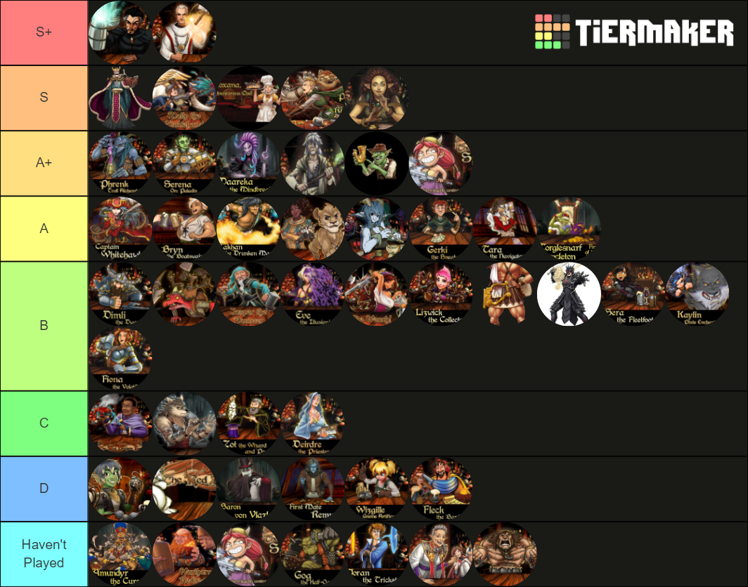 Red Dragon Inn Characters Tier List Rankings) TierMaker