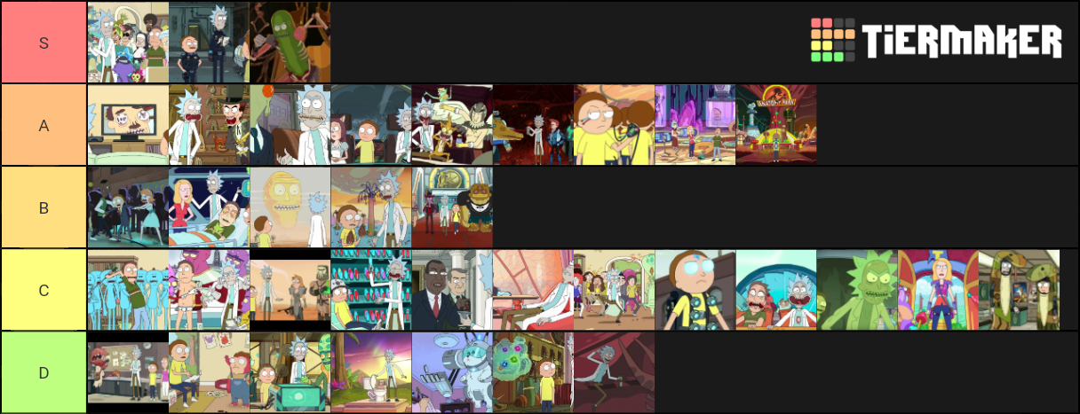 Rick And Morty Episodes Tier List (Community Rankings) - TierMaker