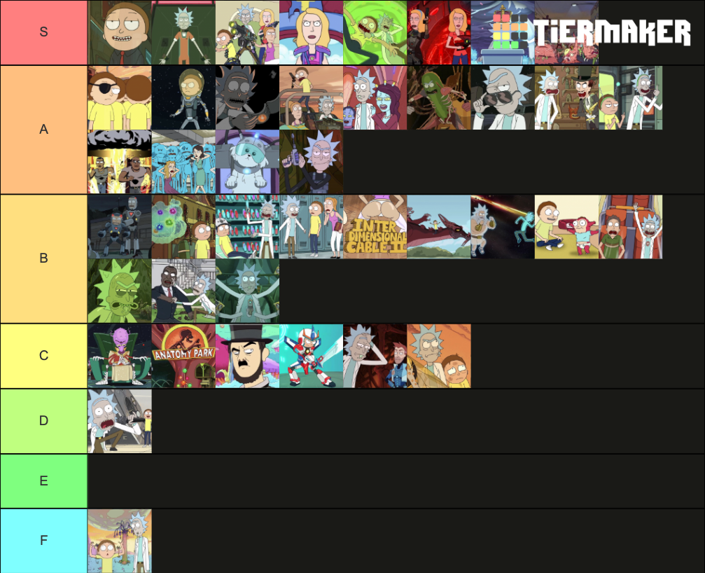 Rick And Morty Episodes Tier List (Community Rankings) - TierMaker