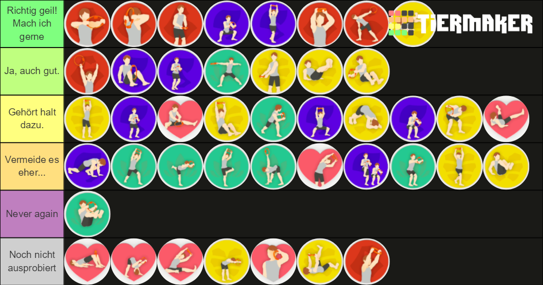 Ring Fit Adventure Exercises Tier List Rankings) TierMaker