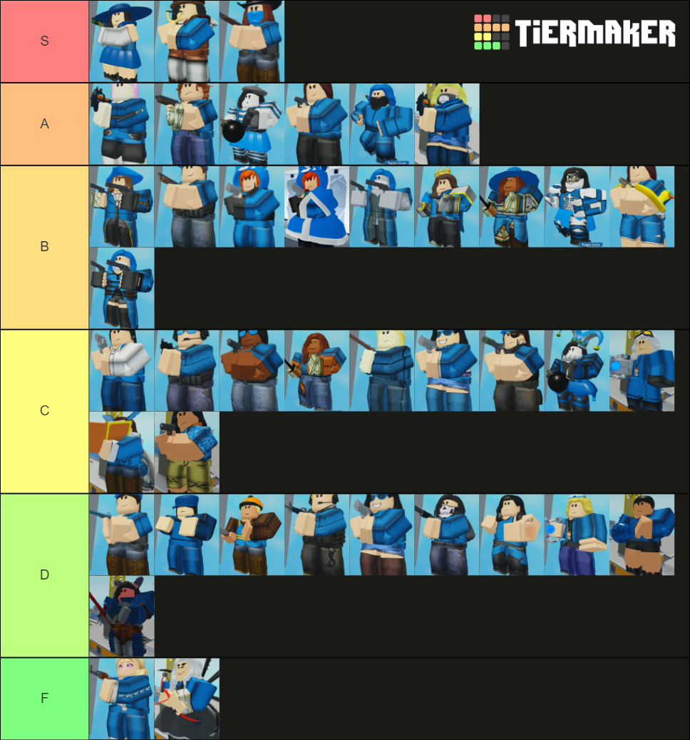 Roblox Arsenal All female Skins Tier List (Community Rankings) - TierMaker