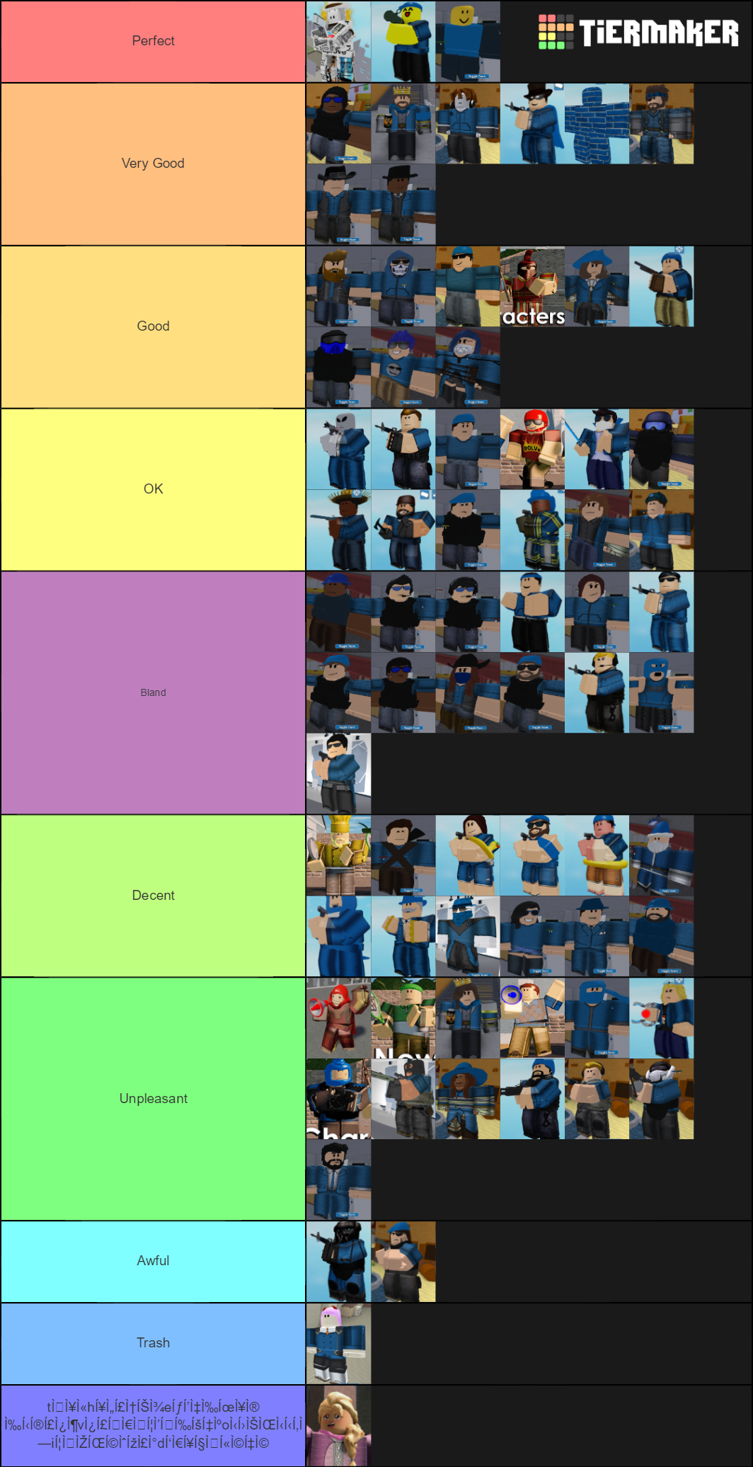 Roblox Arsenal Skins (Updated) Tier List Rankings) TierMaker