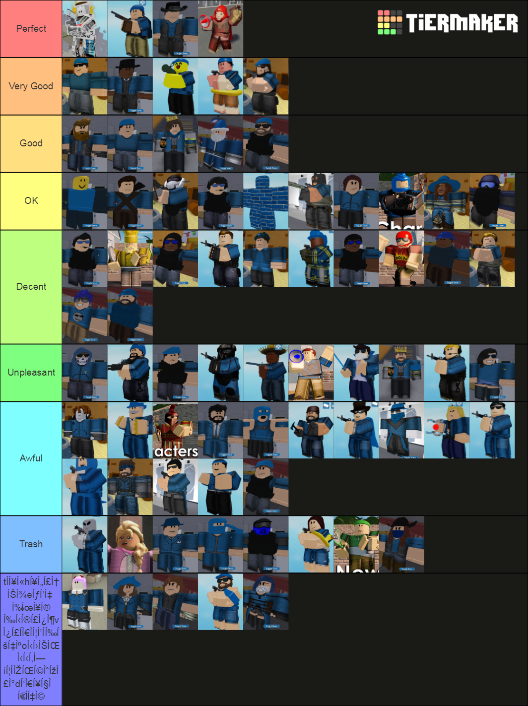 Roblox Arsenal Skins (Updated) Tier List (Community Rankings) - TierMaker