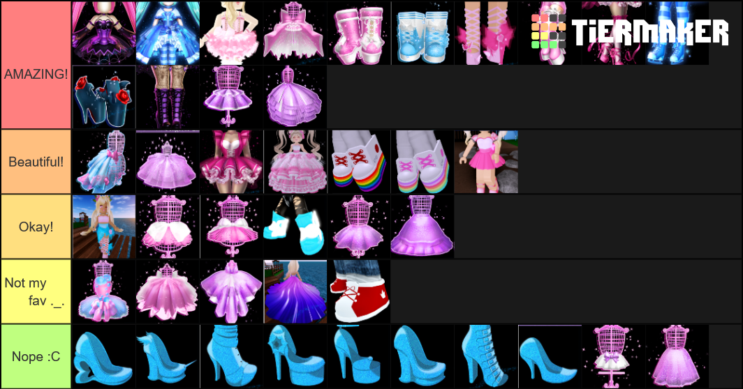 ~Roblox Royale High~All the skirts and heels~ Tier List (Community ...