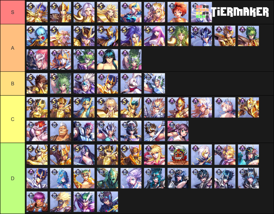 Saint Seiya Awakening - KOTZ Tier List (Community Rankings) - TierMaker