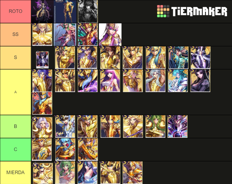 Saint Seiya Awakening Pj Tier List (Community Rankings)   TierMaker