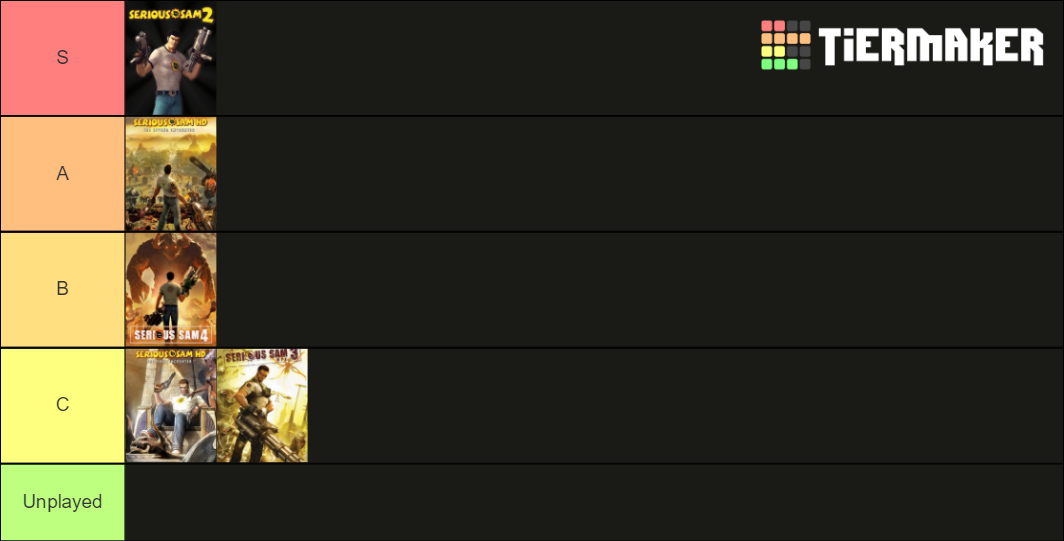 Serious Sam Games Tier List (Community Rankings) - TierMaker