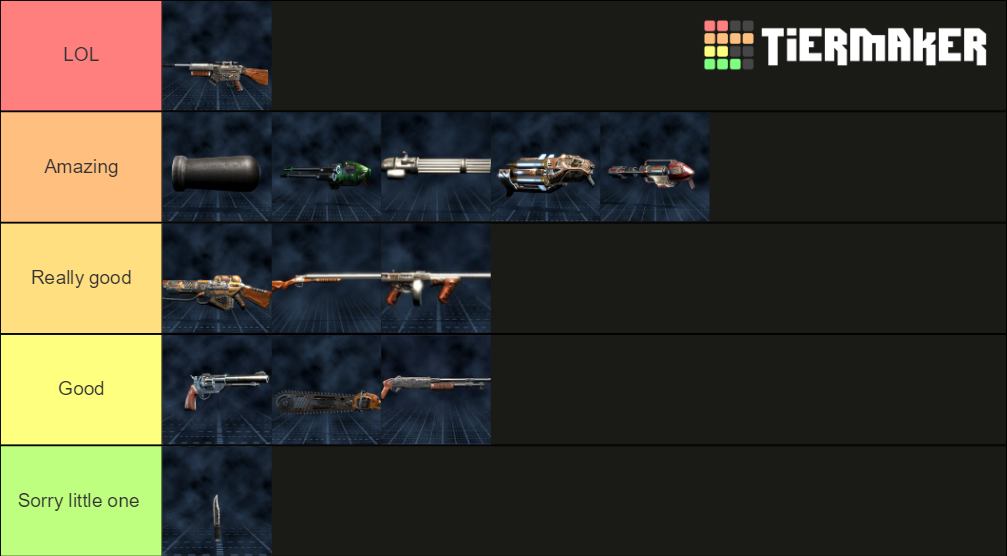 Serious Sam TSE Weapons Tier List Rankings) TierMaker