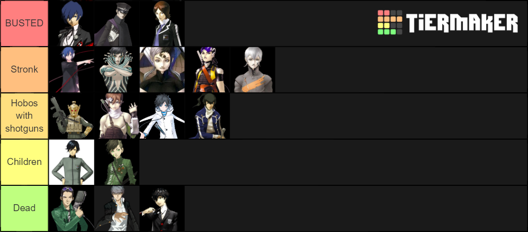 Shin Megami Tensei Mainline Spinoffs And Persona Protagonist Tier List ...