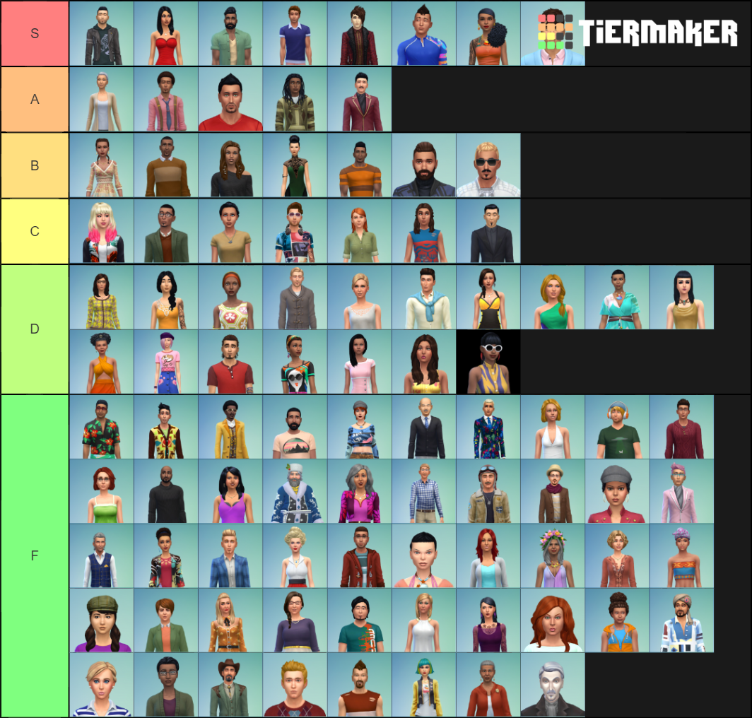 Sims 4 Townies Tier List (Community Rankings) - TierMaker