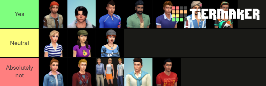 Sims 4 Townies Tier List (Community Rankings) - TierMaker