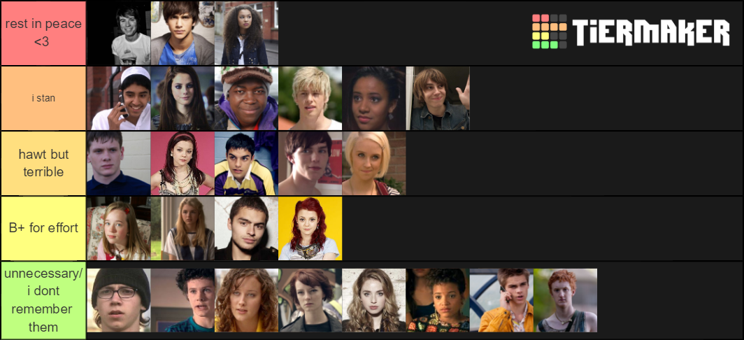 Skins Characters Ranked Tier List (Community Rankings) - TierMaker