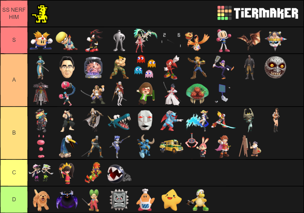 Smash Ultimate Assist Trophy Tier Tier List Community Rankings Tiermaker