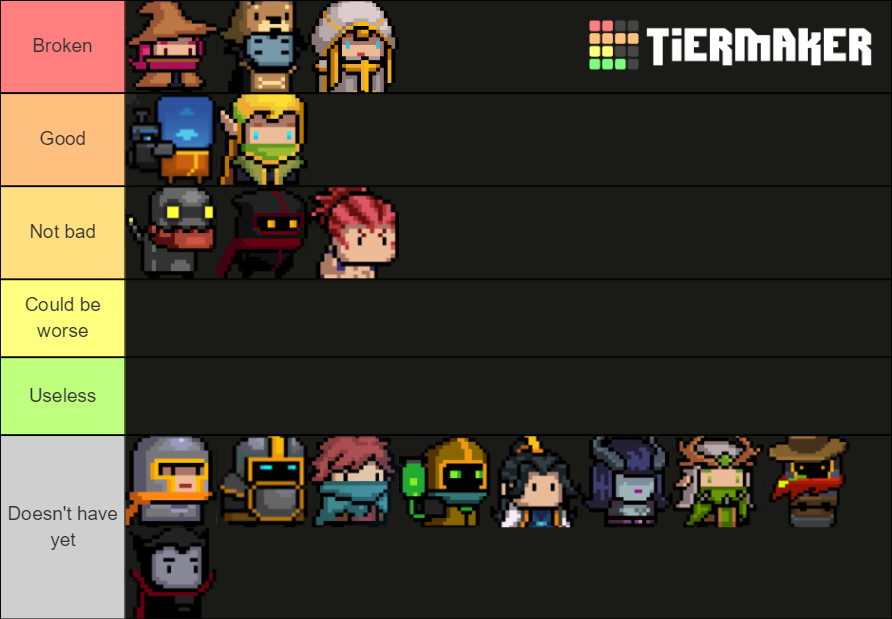 Soul Knight TL Tier List Rankings) TierMaker