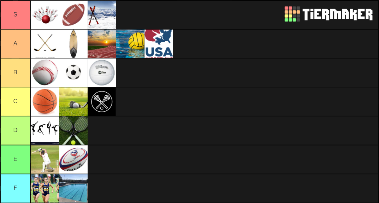 Sports Tier List Rankings) TierMaker