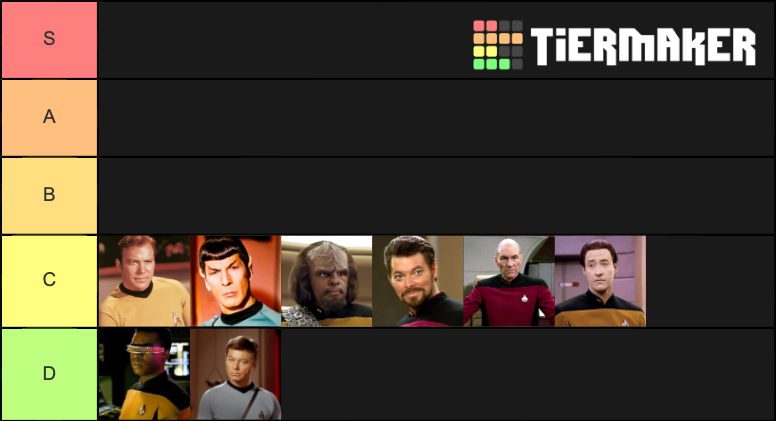 Star Trek Characters Tier List Rankings) TierMaker