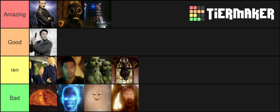 Strongest Doctor Who Characters (Season 1) Tier List (Community ...