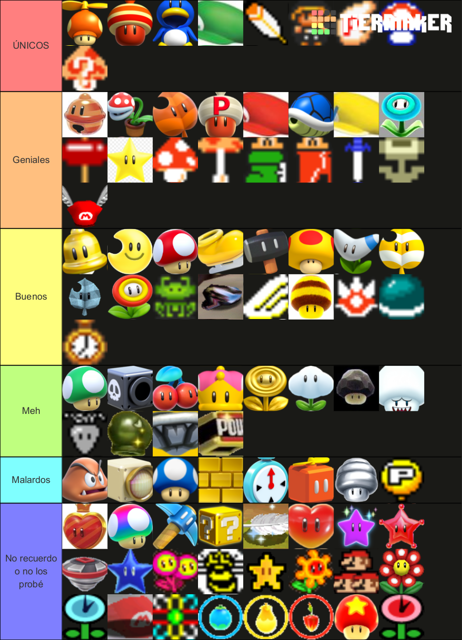 Super Mario Series Power Ups Tier List (community Rankings) - Tiermaker