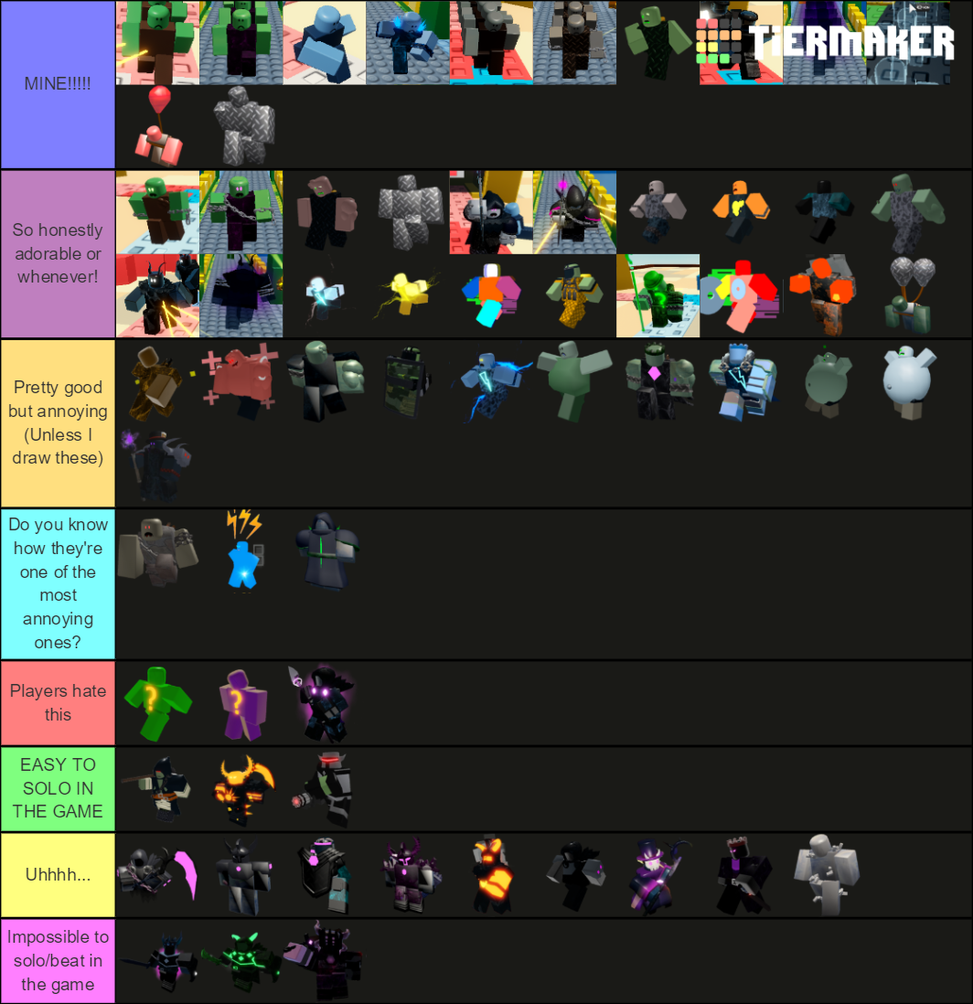 TDS Enemies Tier List (Community Rankings) - TierMaker