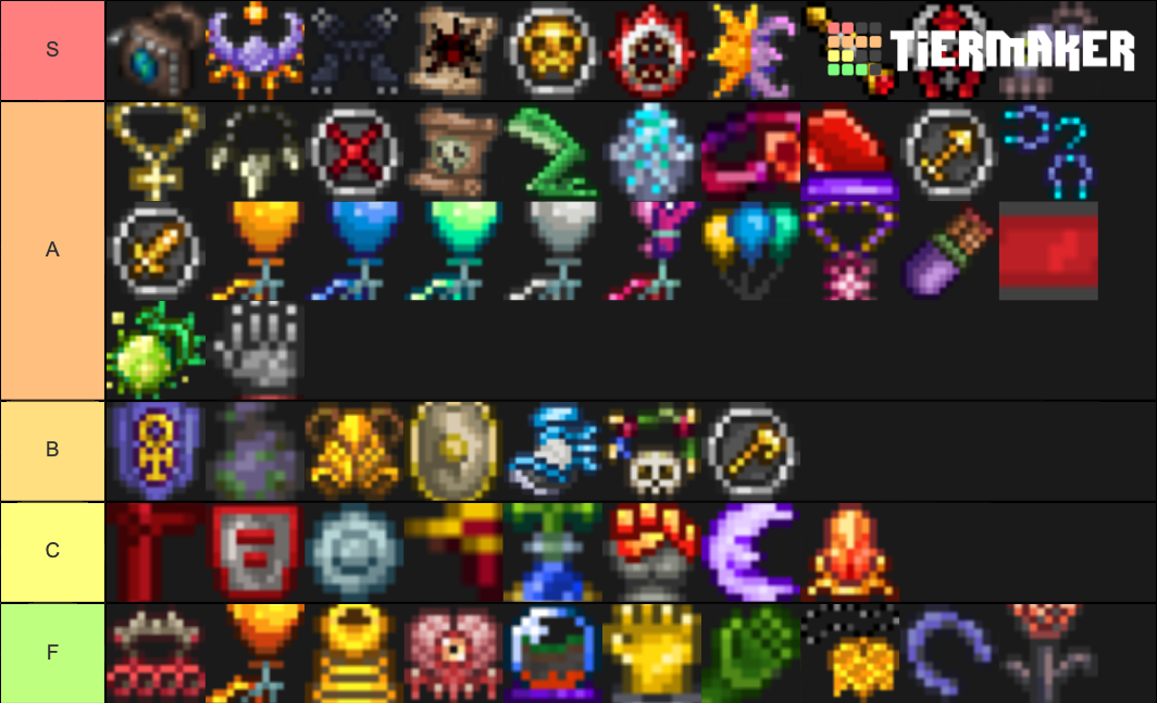 Terraria accessories tier list