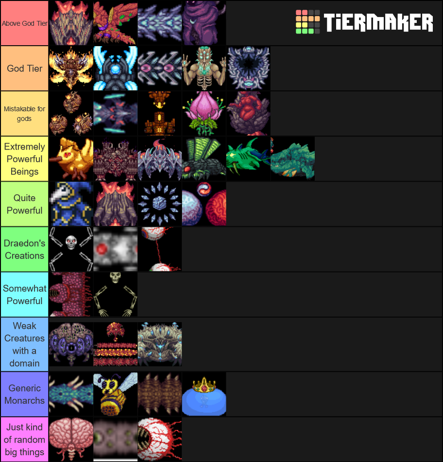 Terraria Boss With Calamity Tier List (Community Rankings) - TierMaker