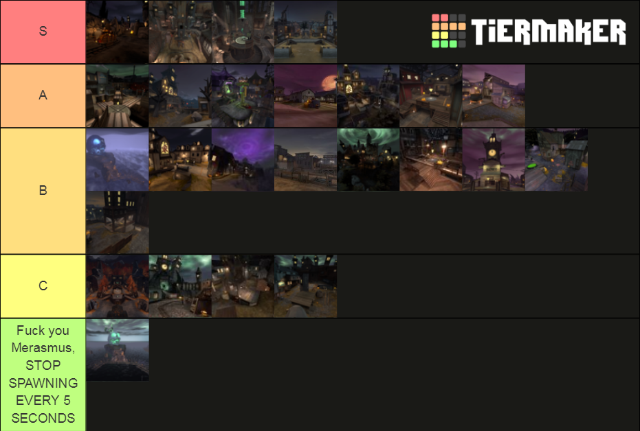 TF2 Halloween Maps Tier List Rankings) TierMaker