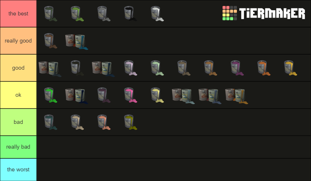 TF2 Paints Tier List Rankings) TierMaker
