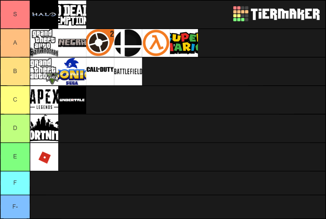 The Best Iconic Games Tier List (Community Rankings) - TierMaker