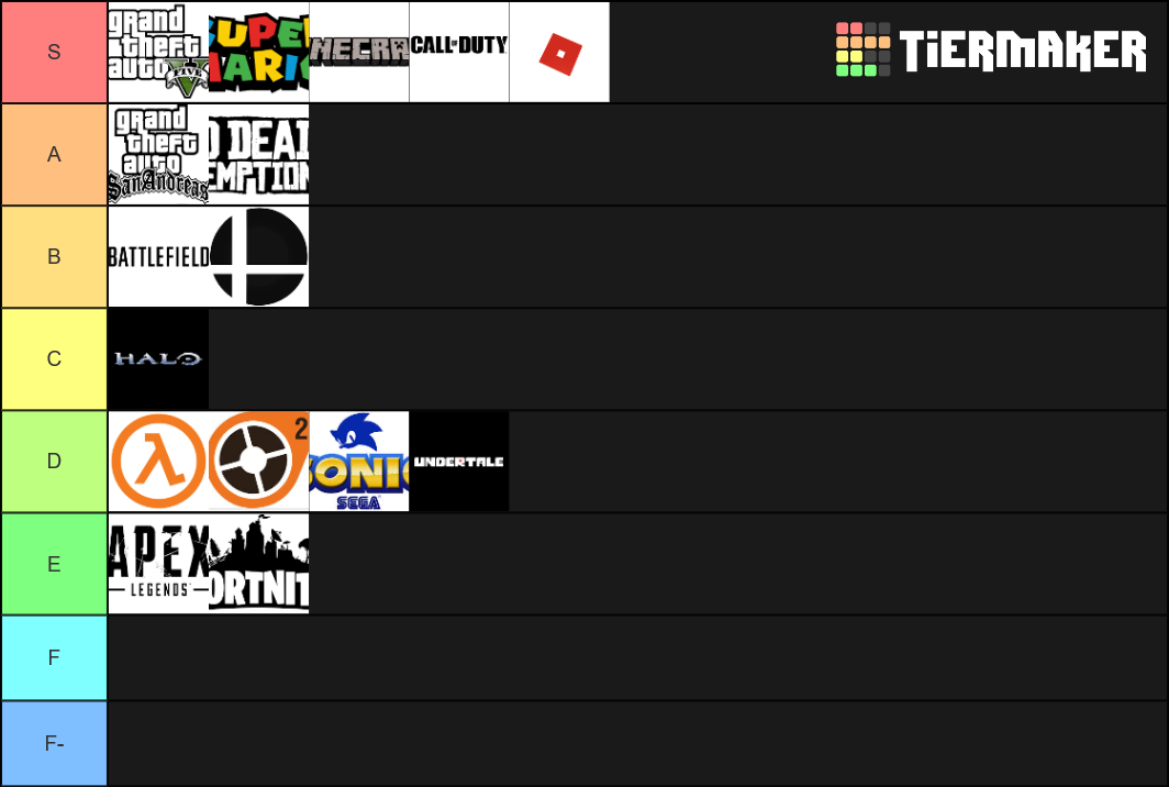 The Best Iconic Games Tier List (Community Rankings) - TierMaker