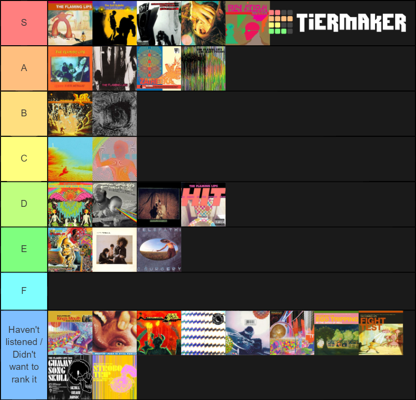 The Flaming Lips Tier List Rankings) TierMaker