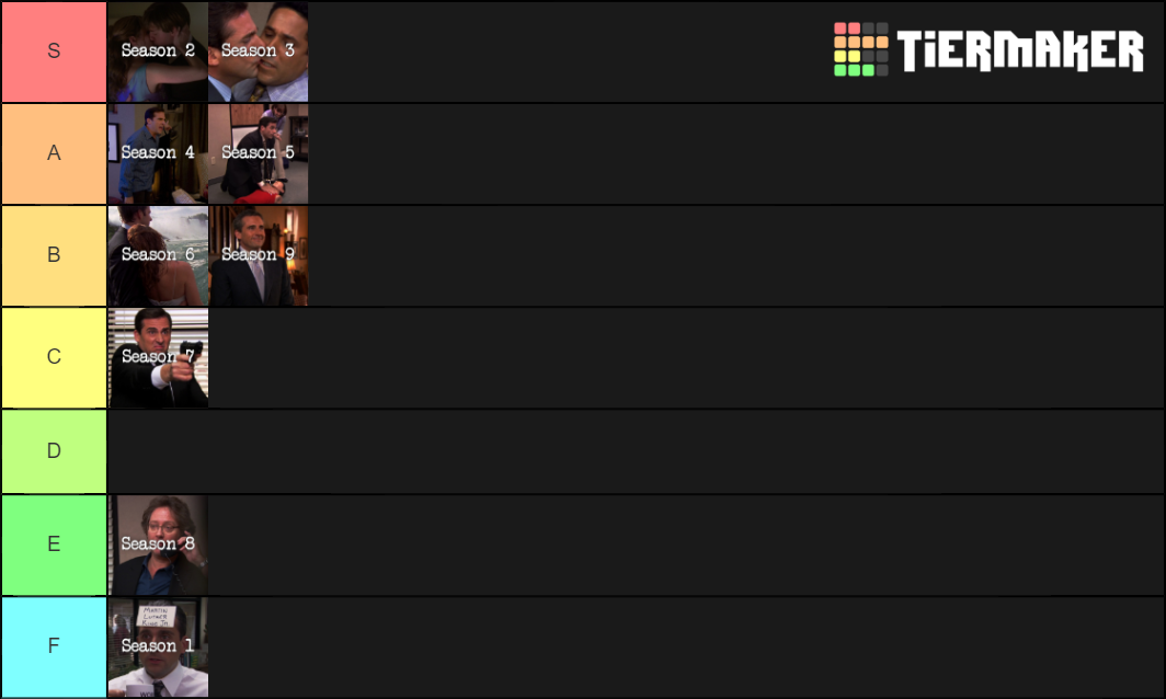 The Office Seasons Tier List Rankings) TierMaker